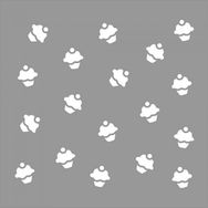 Artikel ST-959 Muffinler Stencil Tasarımı 30x30 cm Kanvas Tablo