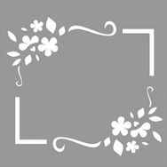 Artikel ST-963 Joan Çerçeve Stencil Tasarımı 30x30 cm Kanvas Tablo