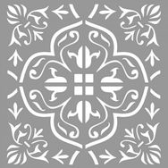 Artikel ST-987 Karo Oldstones Stencil Tasarımı 30x30 cm Kanvas Tablo