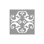 Artikel ST-996 Damask Apparat Stencil Tasarımı 30x30 cm Kanvas Tablo