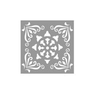 Artikel ST-997 Karo Brown Stencil Tasarımı 30x30 cm Kanvas Tablo