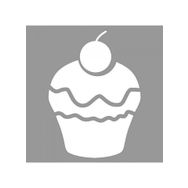 Artikel ST-999 Salted Caramel Cupcake Stencil Tasarımı 30x30 cm Kanvas Tablo