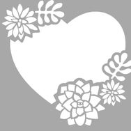 Artikel Succulents Heart Stencil Boyama şablonu 30x30 cm Duvar Stencil