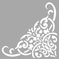 Artikel Tek Köşe Motif Stencil Boyama şablonu 30x30 cm Duvar Stencil