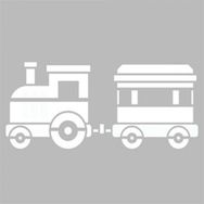 Artikel Tren ve Lokomotif Stencil Boyama Şablonu 30x30 cm Duvar Stencil