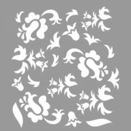 Artikel Uçuşan Çiçek-2 Stencil Boyama şablonu 30x30 cm Duvar Stencil