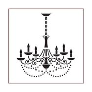 Artikel Viktoryen Avize Stencil Boyama Şablonu 30x30 cm Duvar Stencil