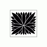 Artikel Yaprak Motif 2 Stencil Boyama Şablonu 30x30 cm Duvar Stencil