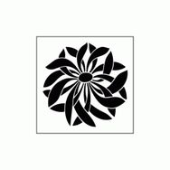 Artikel Yaprak Motif Stencil Boyama Şablonu 30x30 cm Duvar Stencil