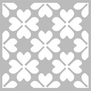 Artikel Yonca Deseni Stencil Boyama Şablonu 30x30 cm Duvar Stencil