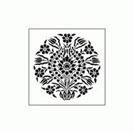 Artikel Yuvarlak Çini 2 Stencil Boyama Şablonu 30x30 cm Duvar Stencil