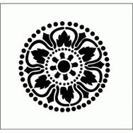 Artikel Yuvarlak Motif Stencil Boyama Şablonu 30x30 cm Duvar Stencil