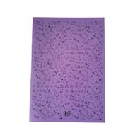 Artlantis 40 Yaprak Çizgili + Kareli Plastik A4 Desenli Kapak Mor Defter