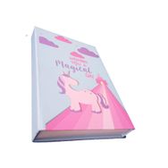Artlantis Kilitli Kız Modeli Unicorn Hediye Kutulu 100 Yaprak Çizgili Unicorn Mavi Hatıra Defteri
