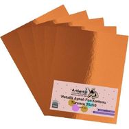 Artlantis Metalik Aynalı 5 Adet 35x50 cm Turuncu Fon Kartonu