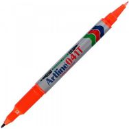 Artline 041T Twin Marker Çift Uçlu Permanent 0,4-1,0 mm Turuncu Markör Kalem