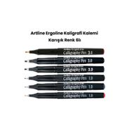 Artline Set 1 Karışık Renk 6'lı Ergoline Kaligrafi Kalemi