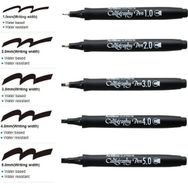 Artline Supreme 1.0-2.0-3.0-4.0-5.0 mm Siyah Kesik Uç Kaligrafi Kalemi