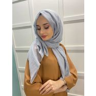 Arwella 00606 Açık Gri %100 Pamuk Dubai Şal