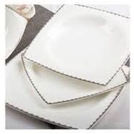 Aryıldız 31008 Bone Square Porselen 60 Parça 12 Kişilik Yemek Takımı