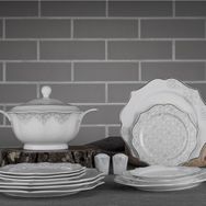 Aryıldız AR40021 Bone Porselen 60 Parça Yemek Takımı Seti