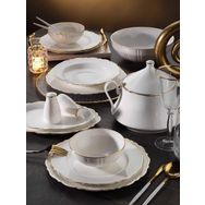 Aryıldız Bone Gold Porselen 85 Parça Yemek Takımı