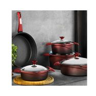 Aryıldız Flipper 9 Parça Bordo Gusto Döküm Tencere Takımı