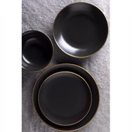 Aryıldız Saten Black Gold 24 Parça Yemek Takım