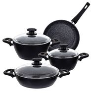 Aryıldız Solido Nero 7 Parça Granit Tencere Set