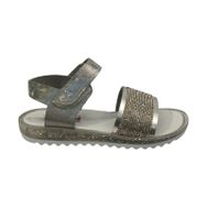 Arzen 801015F Platin Renk İç Pedli Taş Detay Kız Çocuk Sandalet