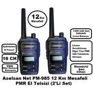 Aselsan PM985 12 km Açık Alan 2'li Set Mesafeli Pmr El Telsizi