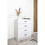 Ases Mobilya ESL0225 Şifonyer 4 Çekmeceli Yatak Odası Bebek Odası Çocuk Odası Beyaz 100 x 80 cm