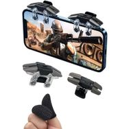 Asfal Pubg Metal Tetik 6 Parmak Kullanabilen Parmak Eldiven Hediyeli Metal Düğme Tüm Telefonlara Uyumlu