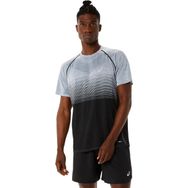 Asics 2011C398-002 SEAMLESS SS TOP Bisiklet Yaka Düz Siyah Erkek T-shirt