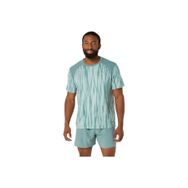 Asics 2011D092-300 Road All Over Print Yeşil Erkek T-shirt