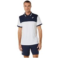 Asics 2041A256-102 MEN COURT Beyaz Mavi Erkek Polo T-Shirt