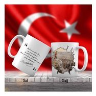 Asil Hediyelik Afyon Kocatepe Cephesi-Mustafa Kemal Atatürk-Atatürkün Sözleri -Kupa Bardak