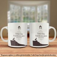 Asil Hediyelik Çift Yön Renkli Baskılı Bilge Kağan-Göktürkçe-Türk Kupa Bardak