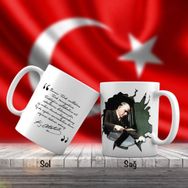 Asil Hediyelik Mustafa Kemal Atatürk Trende-Unutulmayan Sözleri -Kupa Bardak