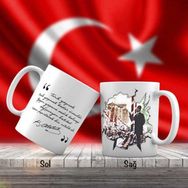 Asil Hediyelik Mustafa Kemal Atatürkün Bursa Nutku- Atatürkün Sözleri -Kupa Bardak