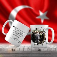 Asil Hediyelik Yürüyen Takım Elbiseli Gazi Mustafa Kemal Atatürk-Unutulmayan Sözleri -Kupa Bardak