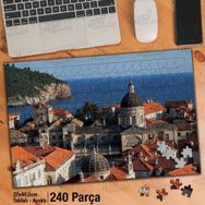 Asil Hobi Ada-Deniz-Evler-Kilise-Mimari Yapboz-Ayak Destekli Çerçeveli 240 Parça Puzzle