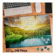 Asil Hobi Ağaçlar-Deniz-Gün Batımı-Manzara-Doğa Yapboz-Ayak Destekli Çerçeveli 240 Parça Puzzle