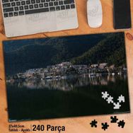 Asil Hobi Ağaçlar-Deniz-Şehir-Yansıma-Manzara Yapboz-Ayak Destekli Çerçeveli 240 Parça Puzzle
