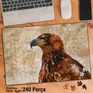 Asil Hobi Av Kartalı-Kartal-Yırtıcı Kuş-Doğa Yapboz-Ayak Destekli Çerçeveli 240 Parça Puzzle