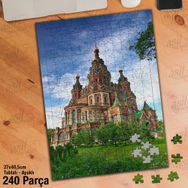 Asil Hobi Aziz Peter-Paul Kilisesi-Rusya Kilisesi Yapboz-Ayak Destekli Çerçeveli 240 Parça Puzzle