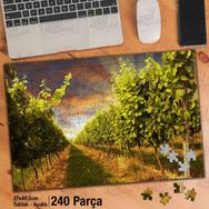 Asil Hobi Bağ-Bahçe-Doğa-Tarla Yapboz-Ayak Destekli Çerçeveli 240 Parça Puzzle