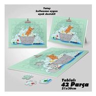 Asil Hobi Banyo Vakti-Sevimli Köpek-Çocuklar İçin Eğitici Yapboz-Ayak Destekli 42 Parça Puzzle