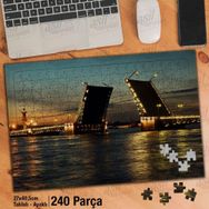 Asil Hobi Beyaz Geceler St Petersburg Rusya-Köprü Yapboz-Ayak Destekli Çerçeveli 240 Parça Puzzle