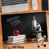 Asil Hobi Biyolog-Elma-Kimya-Simya-Labarotuvar Yapboz-Ayak Destekli Çerçeveli 240 Parça Puzzle